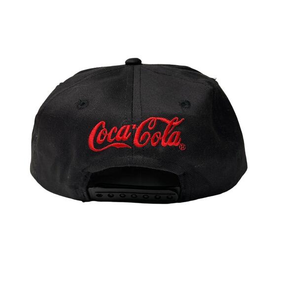 Coca Cola Polar Bear Youth Hat Cap Logo Black Snapback 90s Retro Soda Coke VTG - Picture 4 of 14